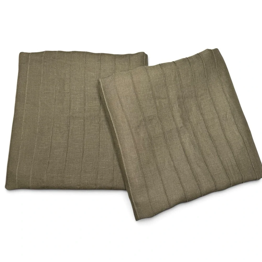 Croscill Townhouse 100% Linen Euro Pillow Shams Pillow Cases 26